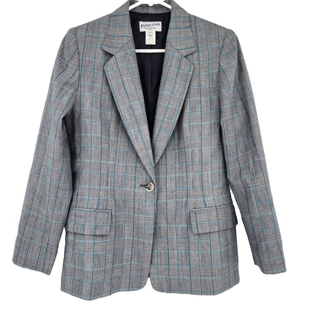 Pendleton Gray Plaid Blazer